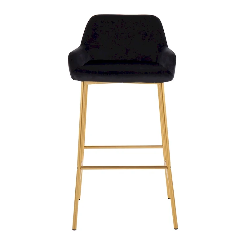 Gold Frame Upholstered Bar Stool