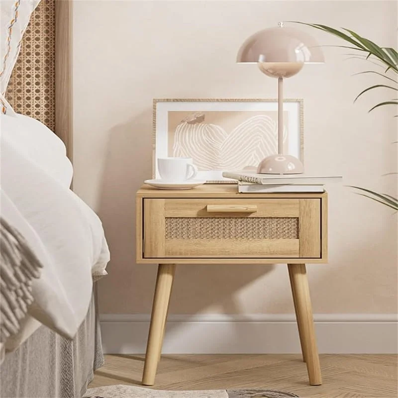 Bedroom Nightstands Wooden Night Stands - 11.81 D x 15.35 W x 19.69 H