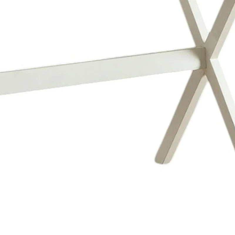 34 Antiqued White Wood Flip Top Desk