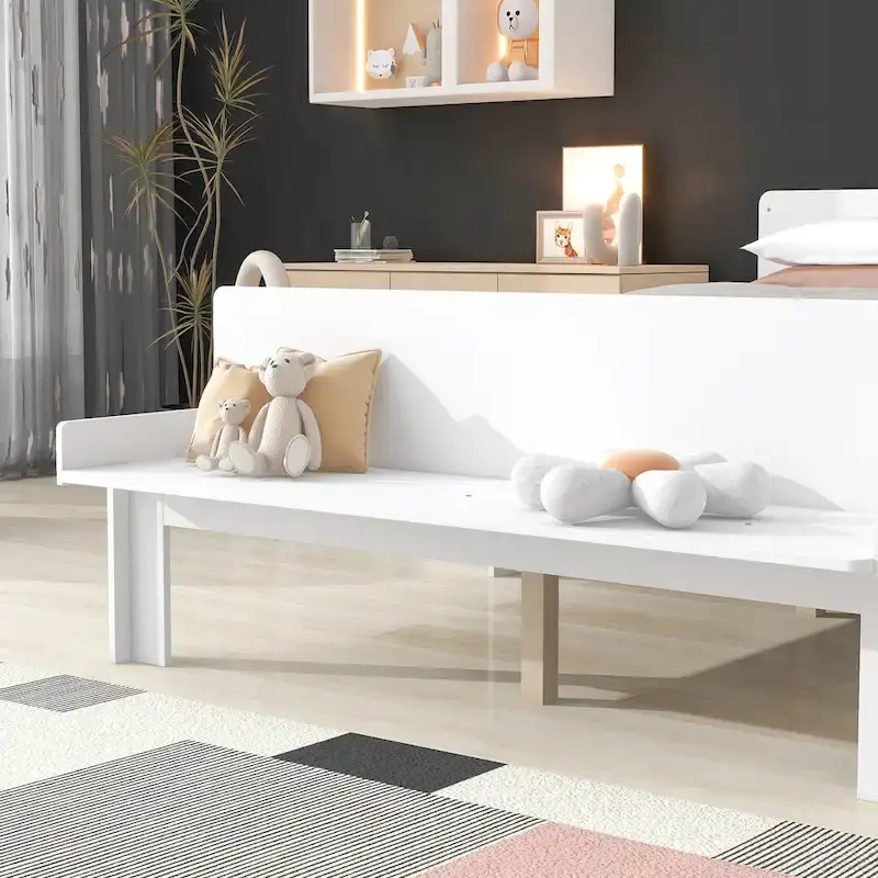 Full Bed with Footboard Bench,2 drawers