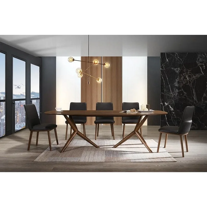 Brown Rectangular Dining Table, Seats 8