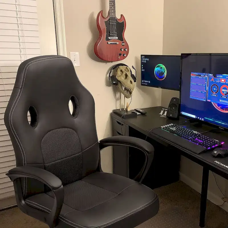 High Back Black Leather Office Gaming Chair