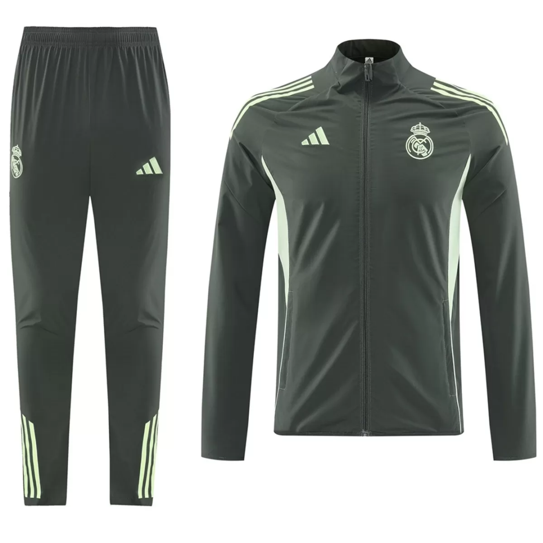 Real Madrid Training Tracksuit Kit(Jacket+Pants) Green 2025/26