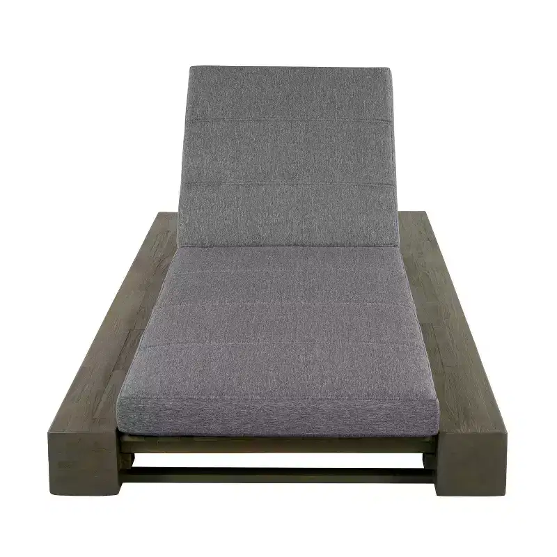 Christopher Knight Home Thomas Patio Acacia Chaise Lounges with Cushion and Adjustable Backrest