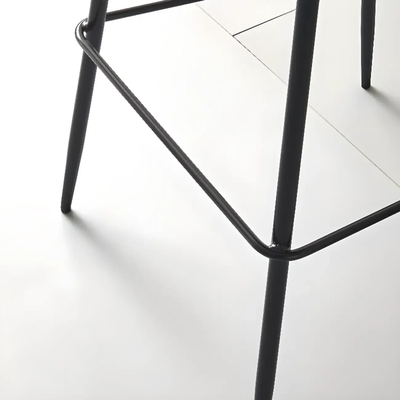 Modern Metal Frame Leather Cushion Low Back Bar Stool