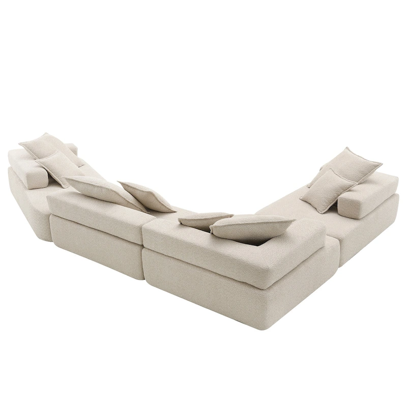 DIY Customization Boucle Upholstered Modular Sectional Sofa