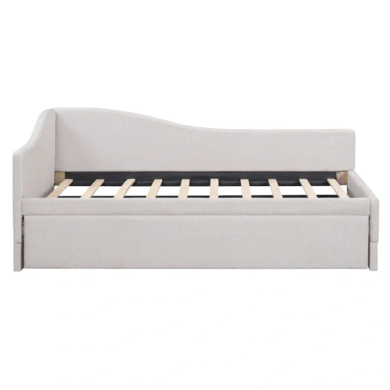 Twin L-Shaped Daybed with Pop-Up Trundle
