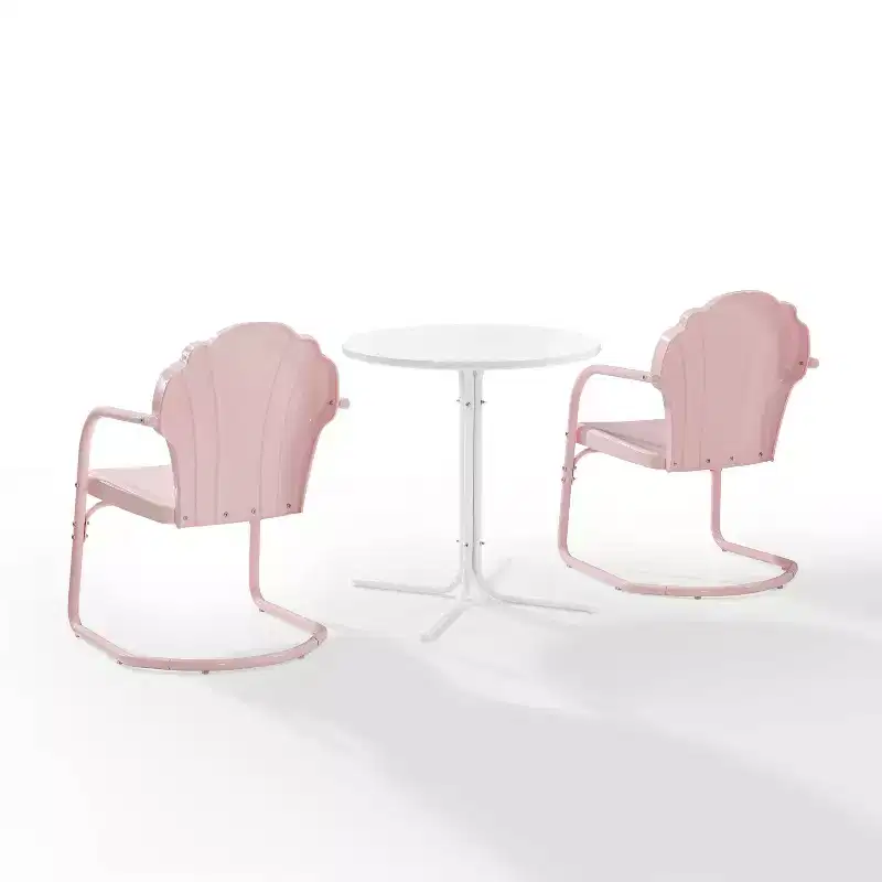 Crosley 3pc Tulip Retro Metal Bistro Set