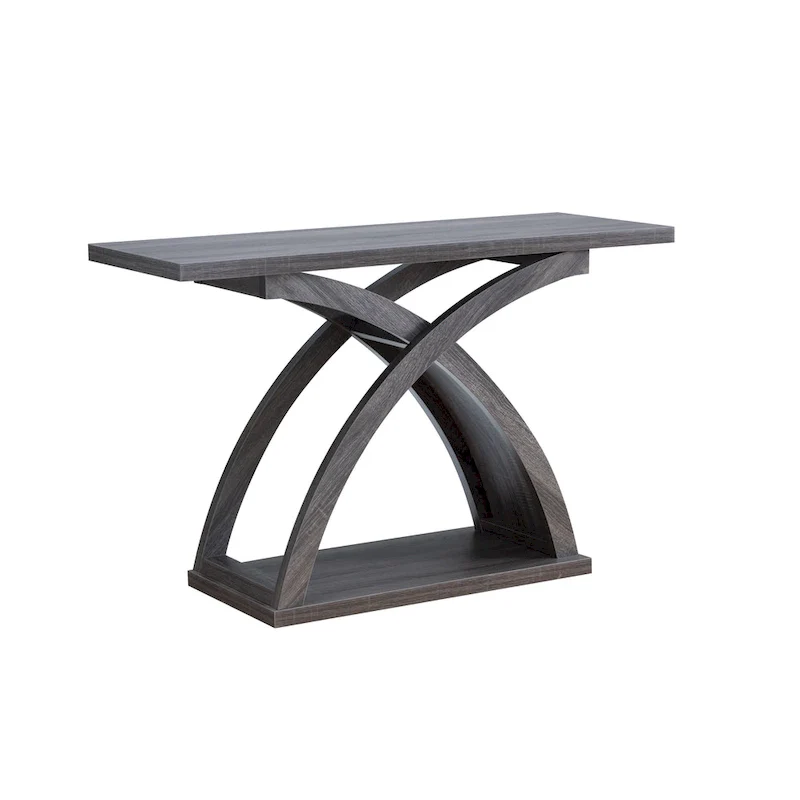 Distressed Grey 47-inch Console Table with Shelf