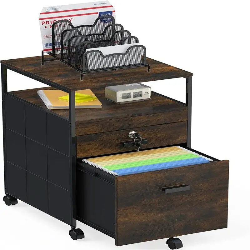 Rolling File Cabinet w/ 2 Drawers
