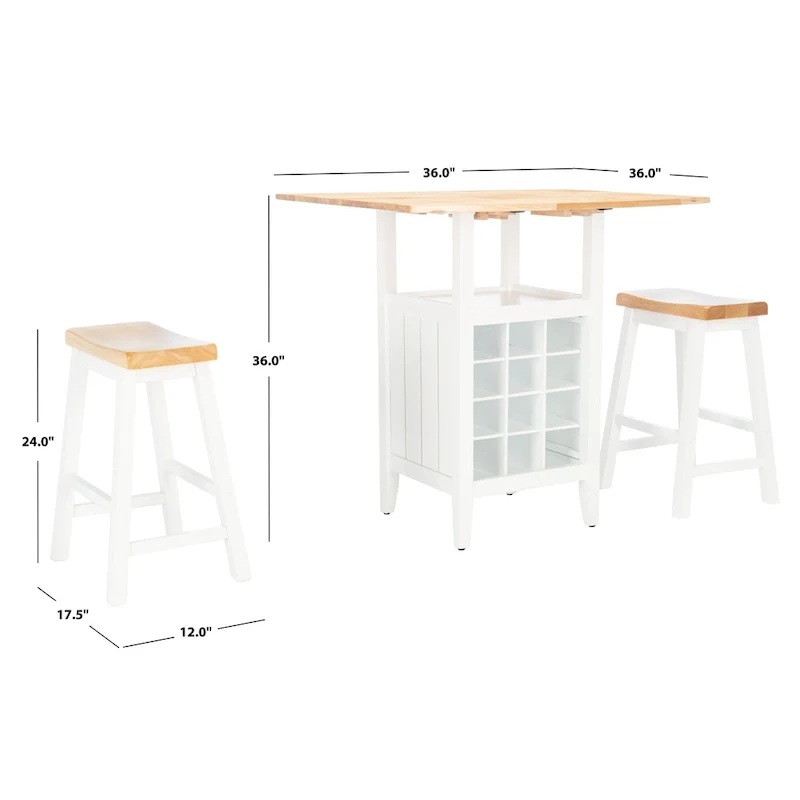 Mascha Drop Leaf Pub Table – 36W x 36D x 36H
