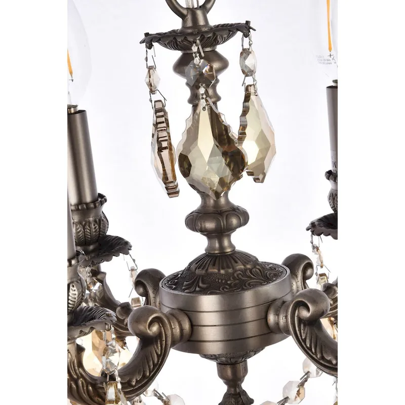 Elegant Lighting 9104D10-GT/RC Lillie 4 Light 10  Wide Crystal