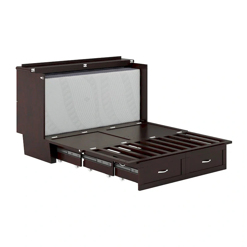 Chelsea Queen Murphy Bed Chest with Mattress