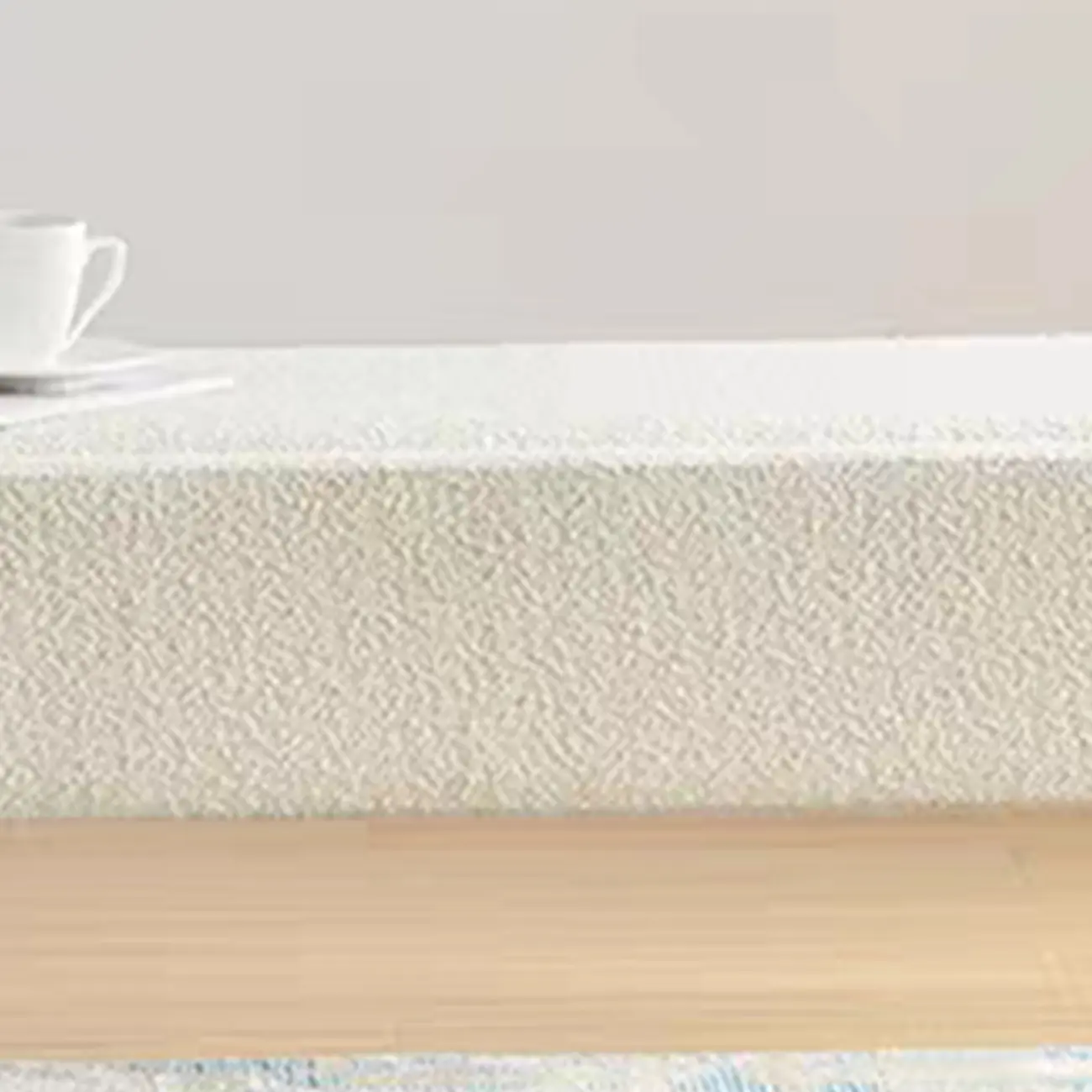 Simple White Upholstered Oval Bedroom Bench