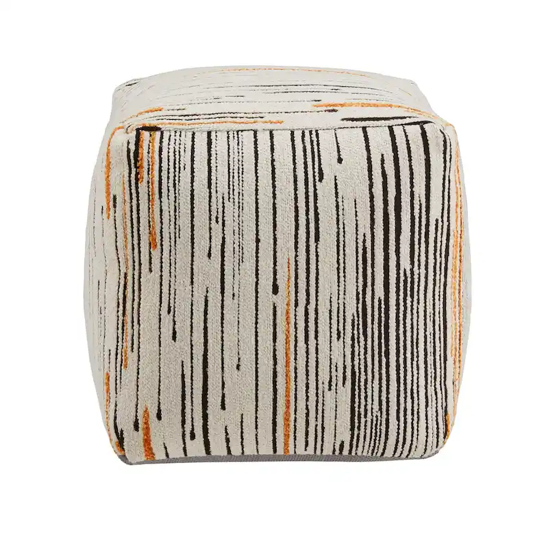 Upholstered Square Pouf Ottoman