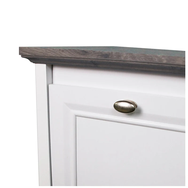 Saint Birch Olivia Grey Oak and White Finish 2 Drawer Lateral Filing Cabinets