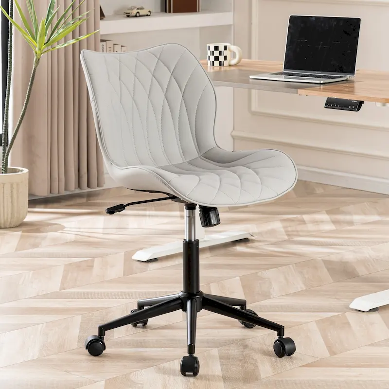 Swivel Armless Desk Chair Office Chairs Makeup Vanity Chair