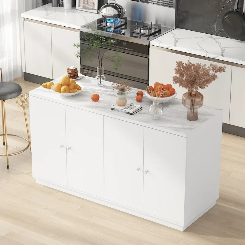 White Sideboard with Ample Organizing Compartments for the Modern Home - 63