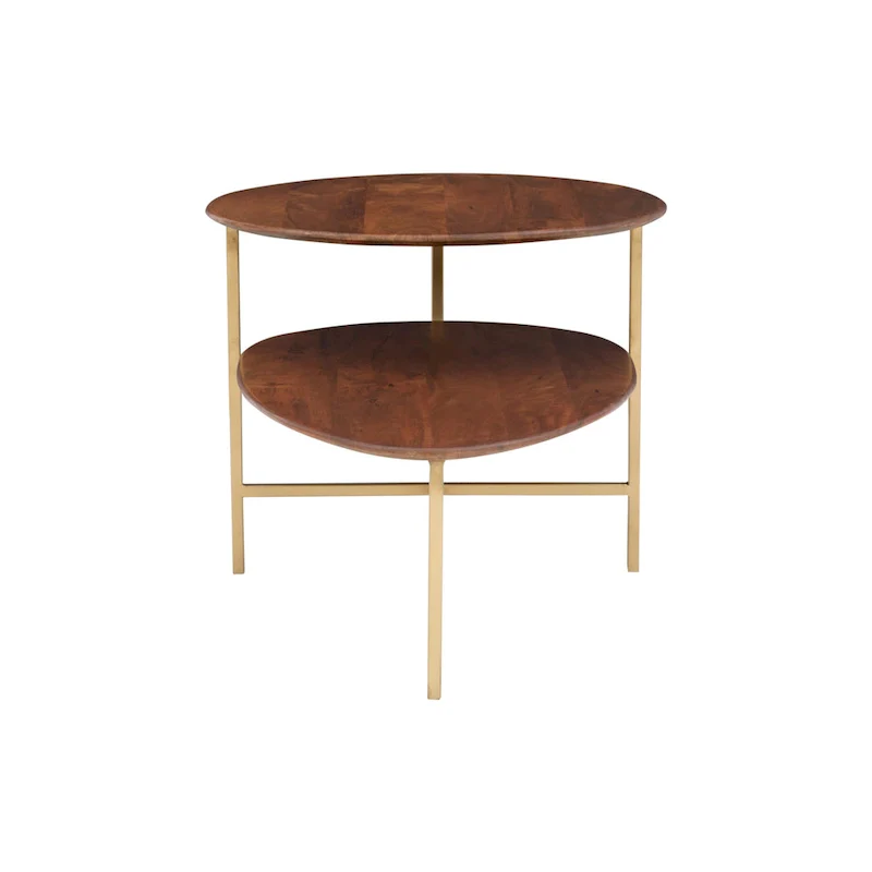 2-Tier Mid-Century Oval Coffee Table