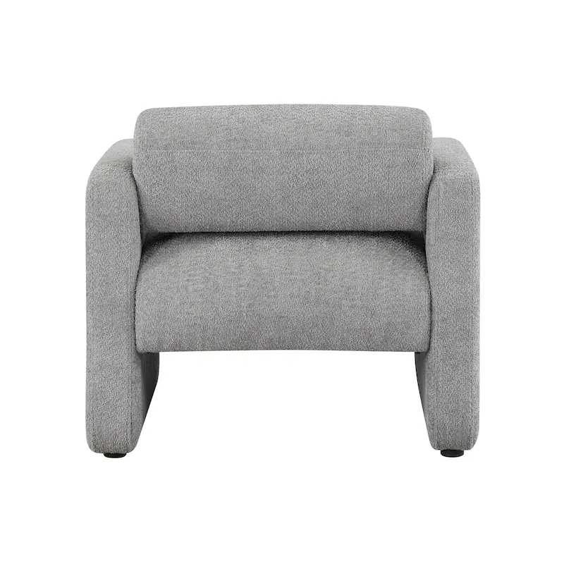 Modern Boucle Fabric Accent Chair with Arms, Upholstered Single Sofa Chair