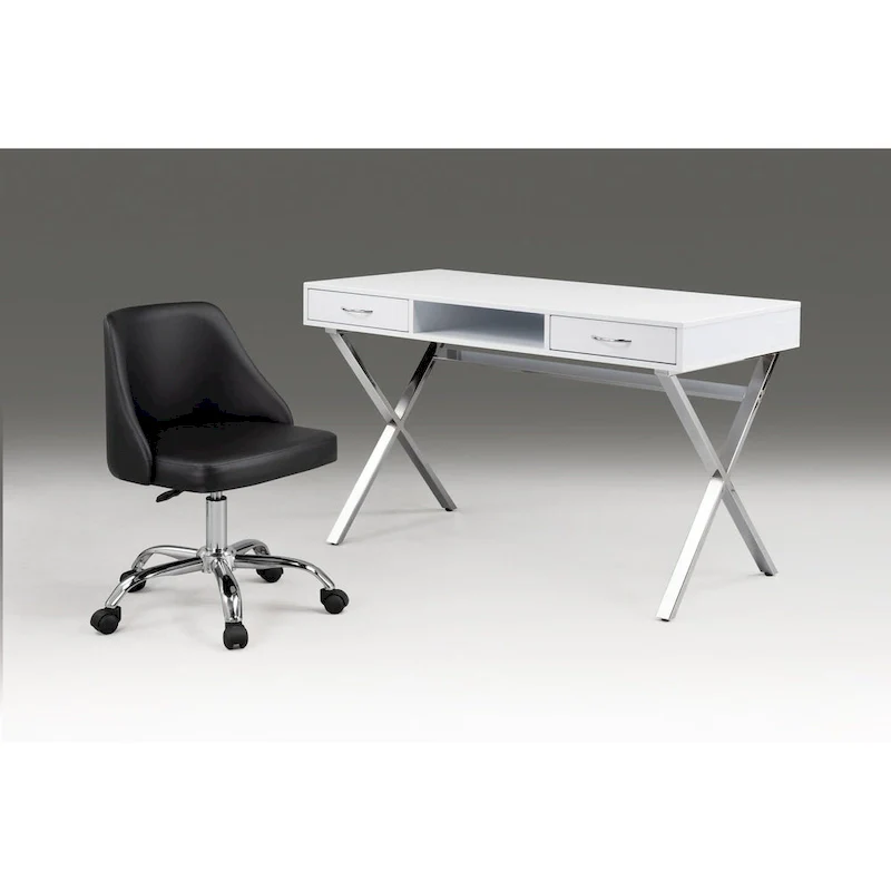 Desk with Two drawers with Medal Base