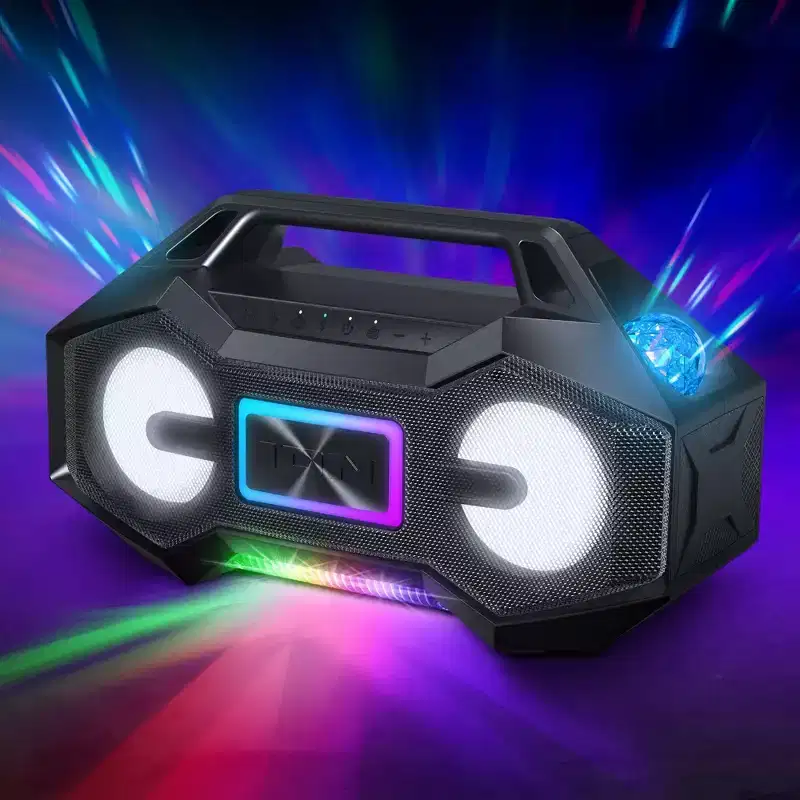 ION Party Rocker Go High-Power Portable Boombox with Party Starter Lights