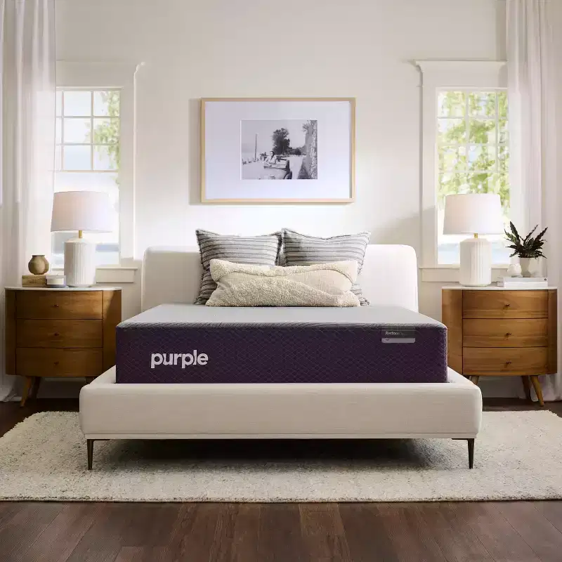 Purple RestorePlus Hybrid Mattress Firm with 3 GelFlex Grid and 3 Zone Coil System, Grey