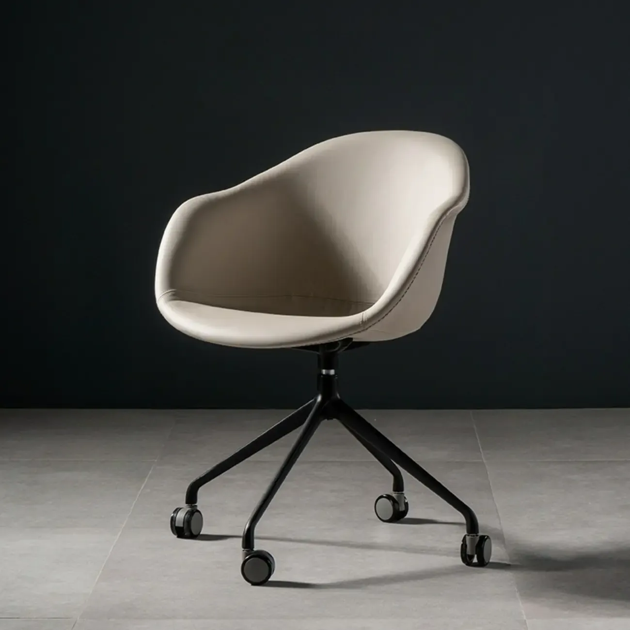 Simple Brown Adjustable Swivel Office Chair