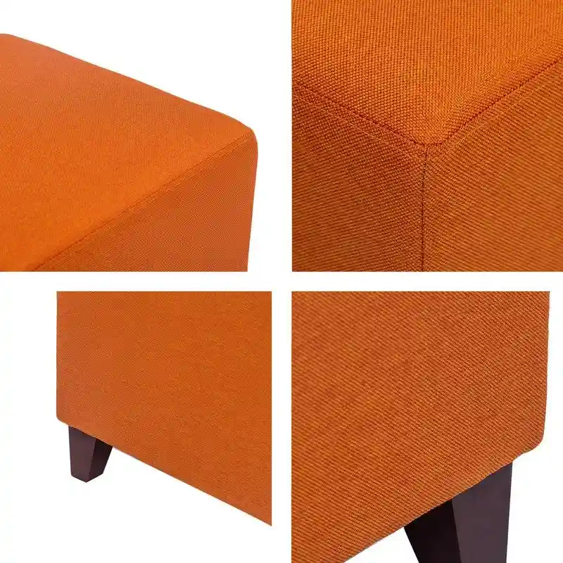 British Style Cube Ottoman Footstool