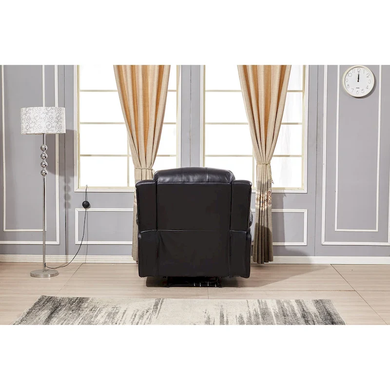 Betsy Furniture Bonded Leather Power Rclining Single Seat Recliner 8018