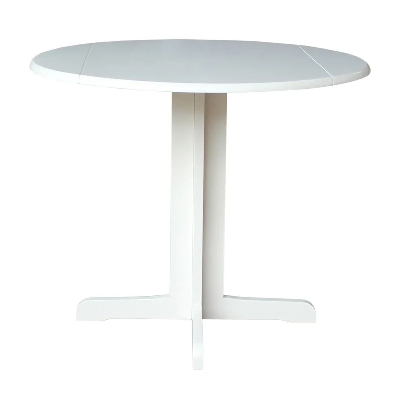 Brown / White / Black / Espresso Round Drop-Leaf Dining Table – 36