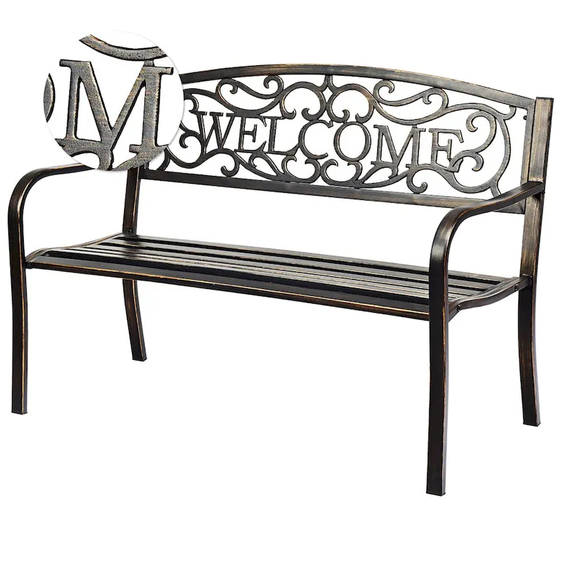 Costway Garden Bench Outdoor Furniture Porch Path Loveseat Chair - See Details