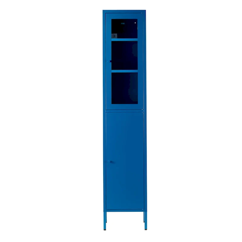71-inch Blue Two Door Metal Storage Cabinet