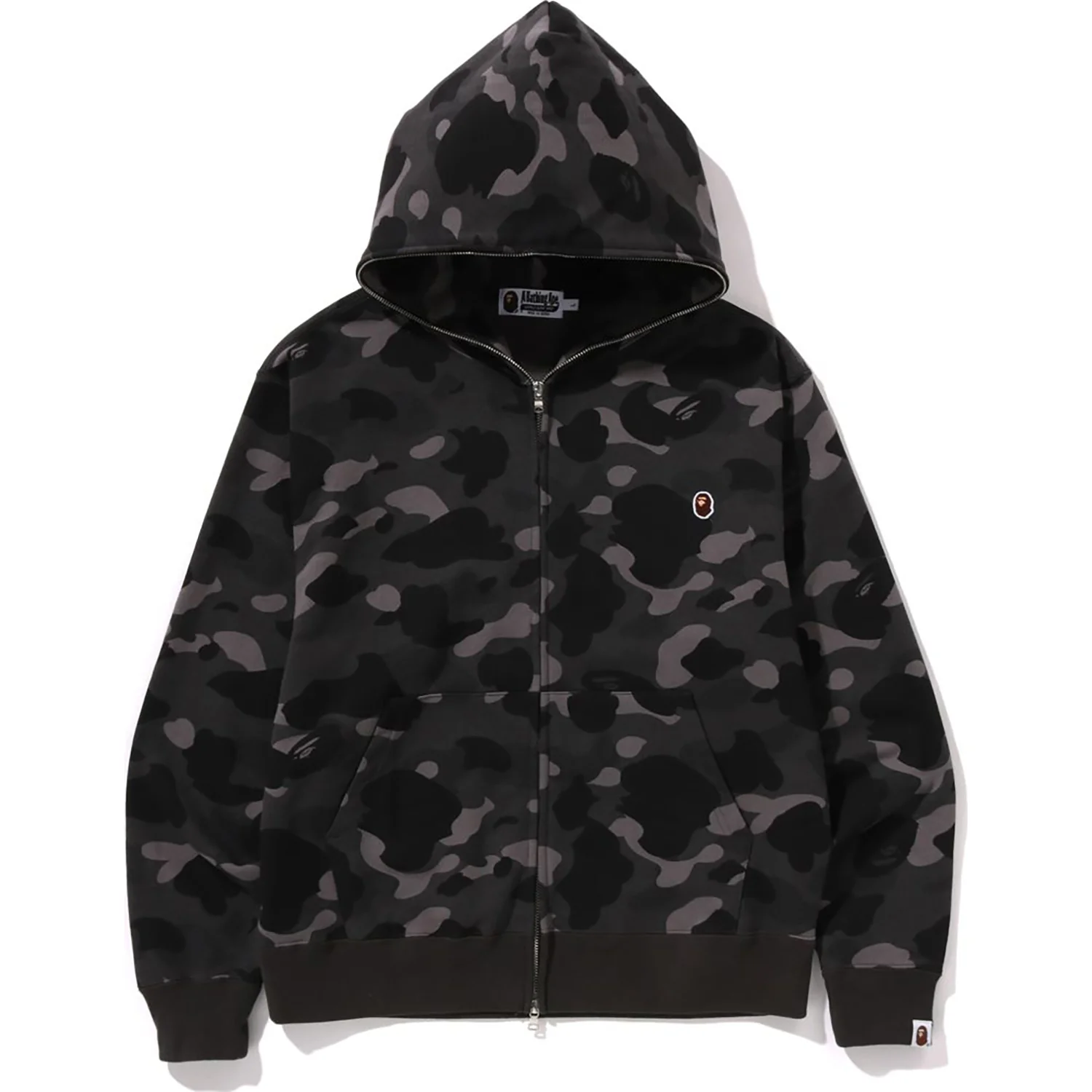 ONE POINT COLOR CAMO CROPPED FULL ZIP HOODIE MENS