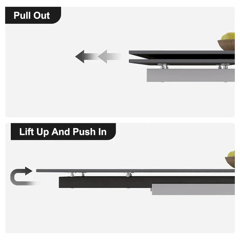 9 - Piece 110.24 Extendable Sintered Stone Dining Table and 8 Leather Chairs Dining Set