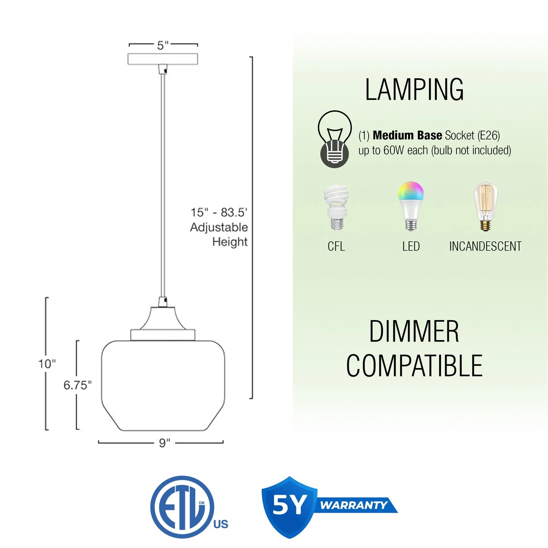 Maia 10 Modern Farmhouse Pendant Light