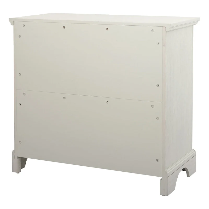 White 3-Drawer Chest, Farmhouse Style, 1-Person Assembly