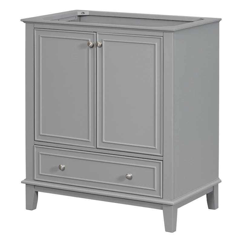 30 Bathroom Floor Storage Cabinet, Bathroom Vanity With Doors, Drawers, Adjustable Shelf Bathroom Cabinet