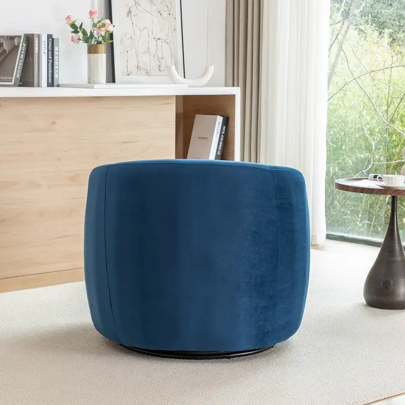 SEYNAR Modern Glam Velvet Upholstered 360 Degree Swivel Accent Armchair