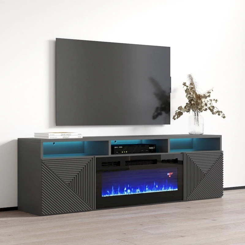 Giza EF Wall Mounted Electric Fireplace Modern 63 TV Stand
