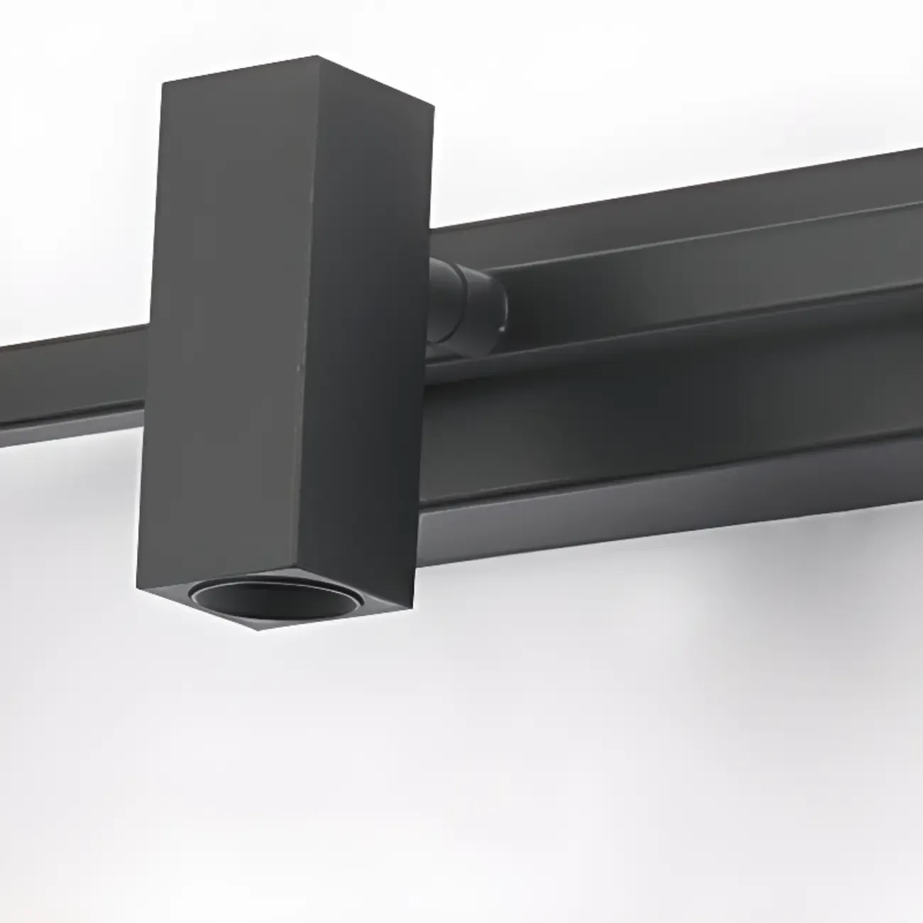 3-Light Rectangle Adjustable Black Vanity Lights