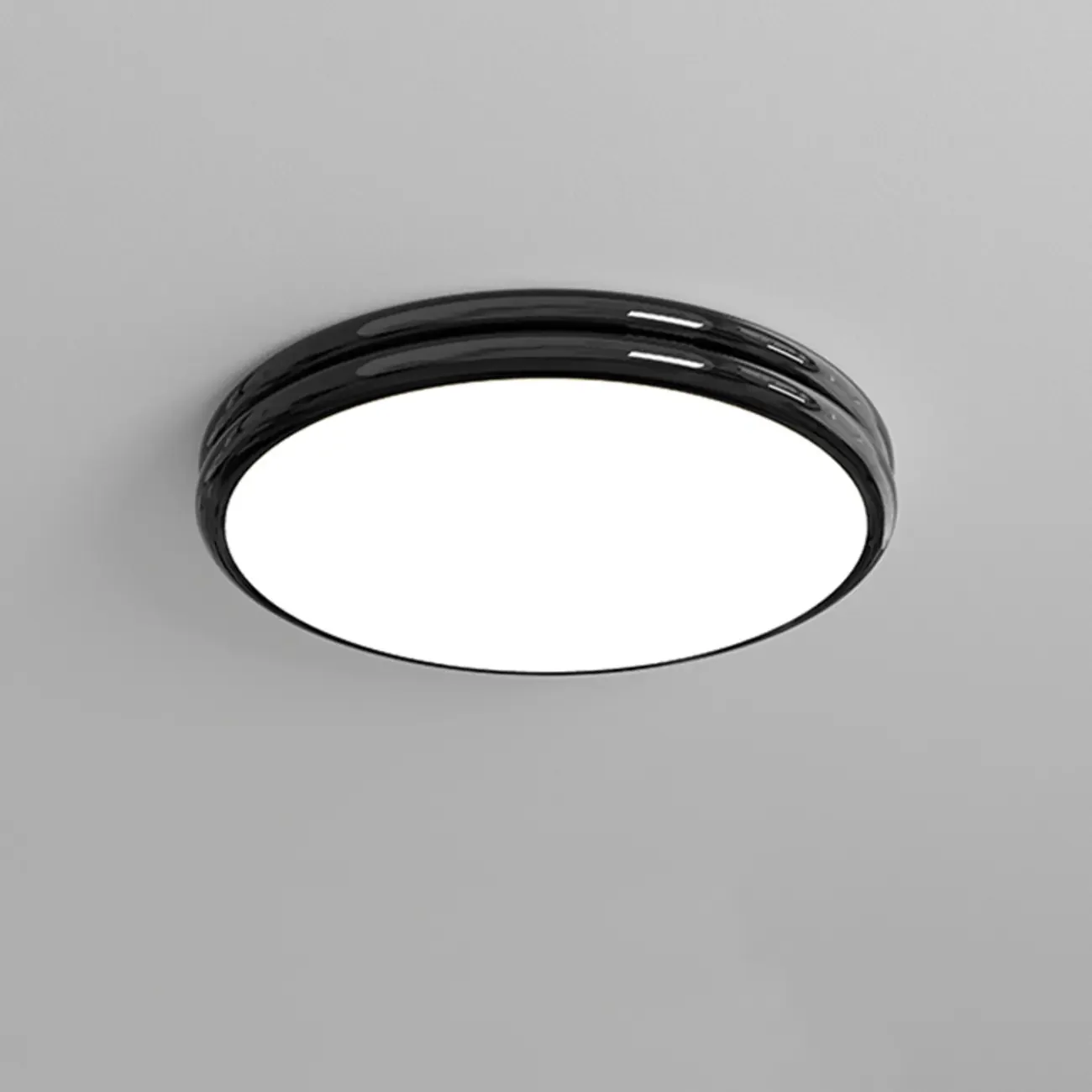 Double-Layer Round Flush Mount Ceiling Light for Living Room
