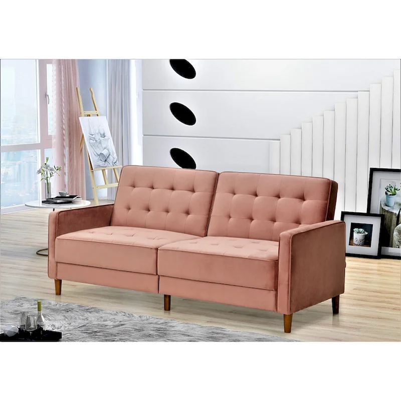Jonathan Tufted Velvet Sofa Bed Sleeper