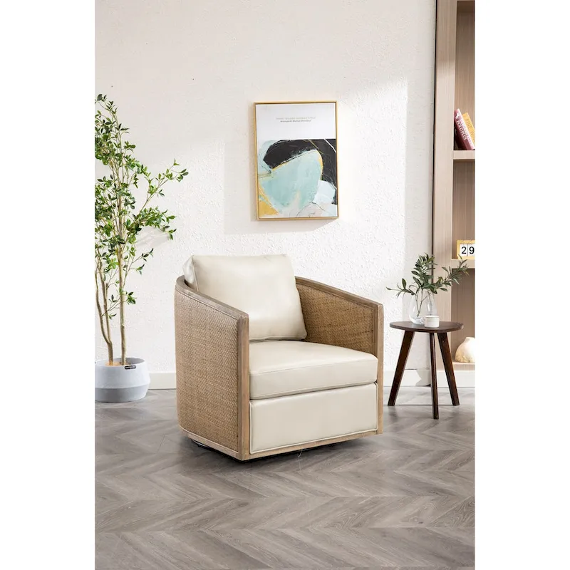 Grey / Brown / Beige / Carbon Black / Oyster Grey Swivel Accent Chair, 1-Person