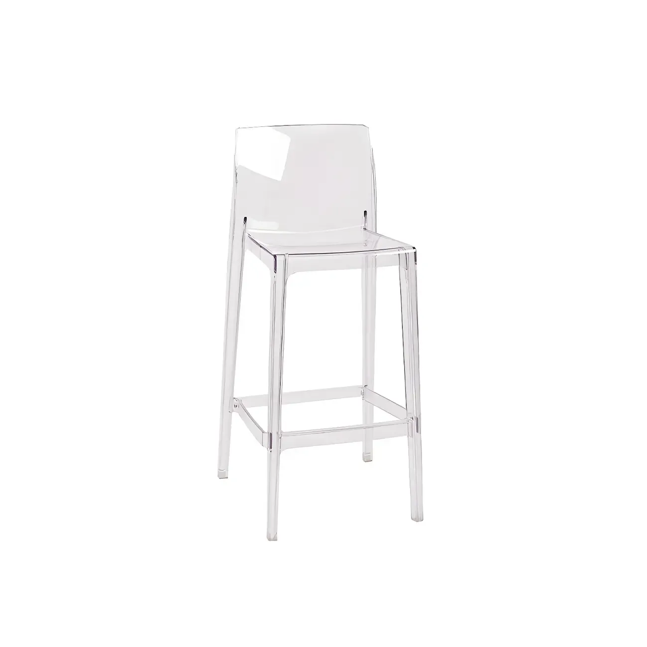 Modern Acrylic Transparent Stylish Rectangle Bar Stool