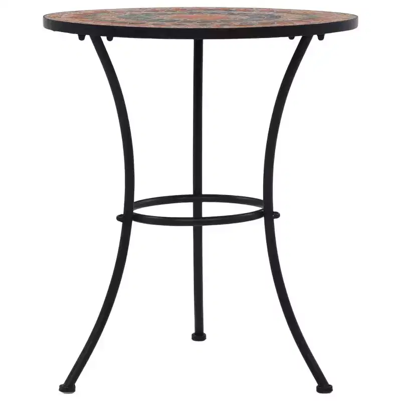 vidaXL Mosaic Bistro Set Terracotta Powder-coated iron, ceramic tile