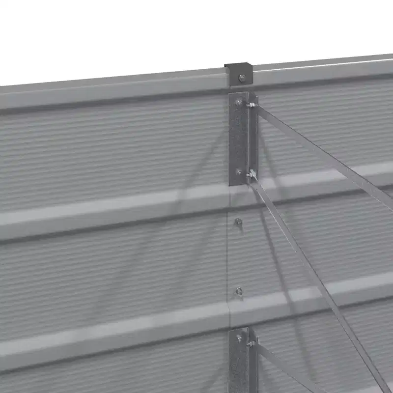 vidaXL Planter Light Grey 480 x 50 x 45 cm Galvanised Steel