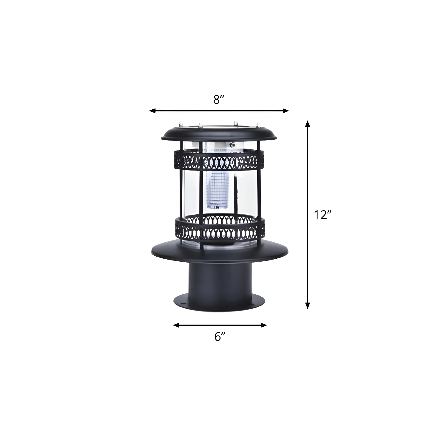 Cylinder Patio Solar Metal Landscape Lighting