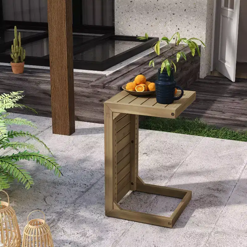 Christopher Knight Home Grein C-shape Acacia End Table