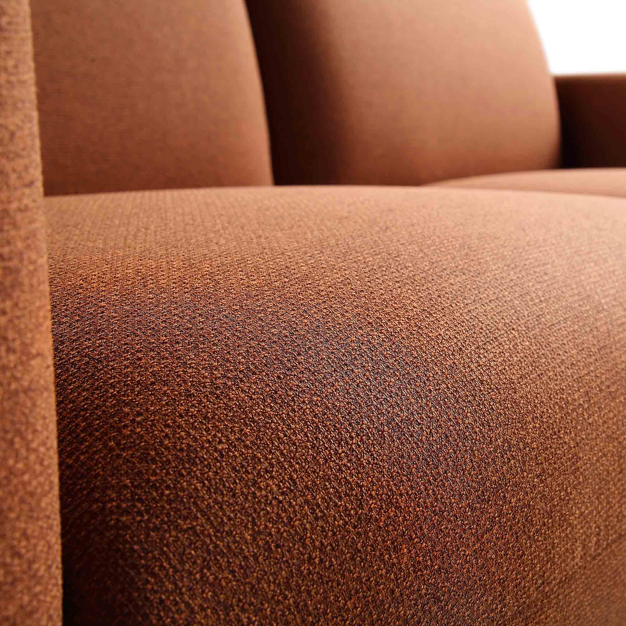 Three Seater Sofa, Terracotta Fabric